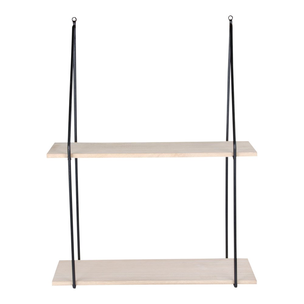aag Regal – Stahl, Paulownia, Schwarz/Natur – 55 x 21 x 72 cm