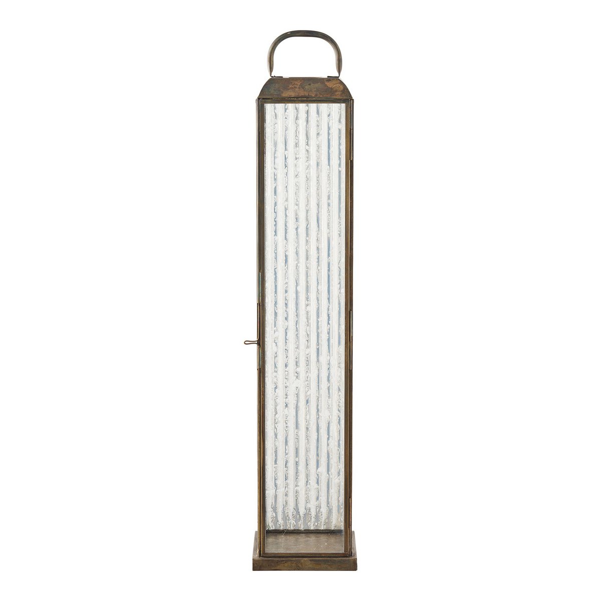 Herslev Laterne, Glas/Metall, Antik-Messing-Optik, 12x12x60 cm