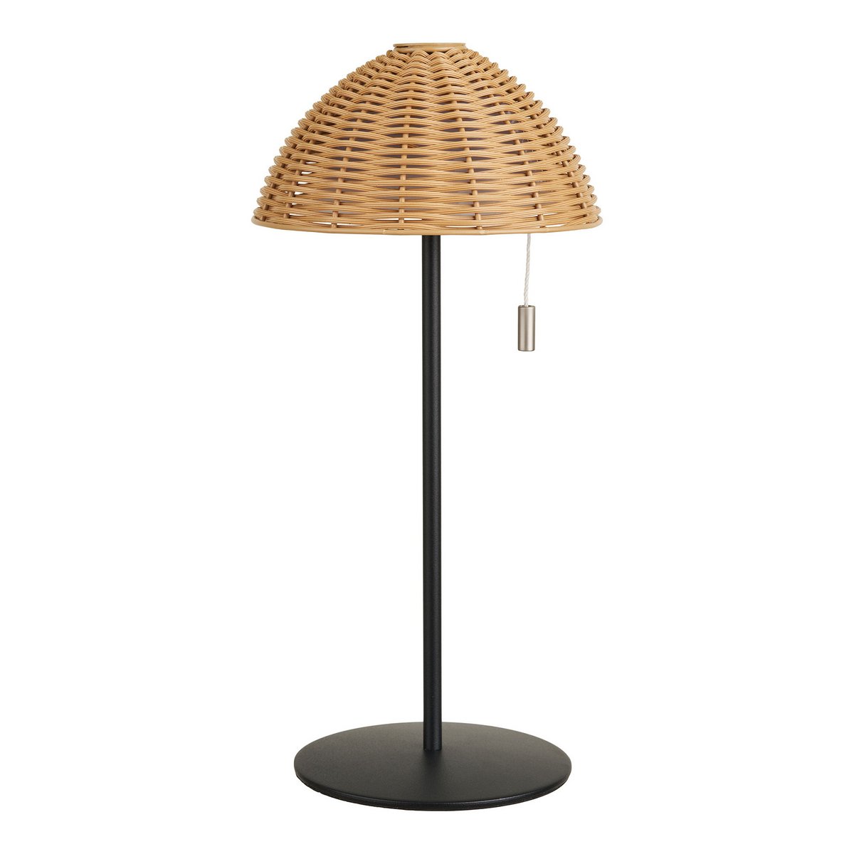 Wigan LED-Tischleuchte, Metall, wiederaufladbar, Natur/Schwarz