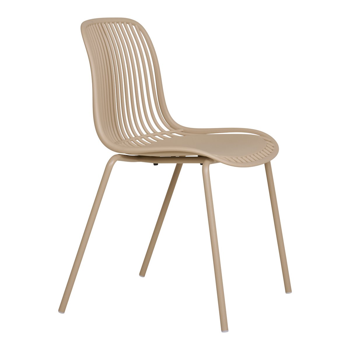 Branson Gartenstuhl – Sand, stapelbar, 55 x 46,5 x 82 cm – 4er-Set
