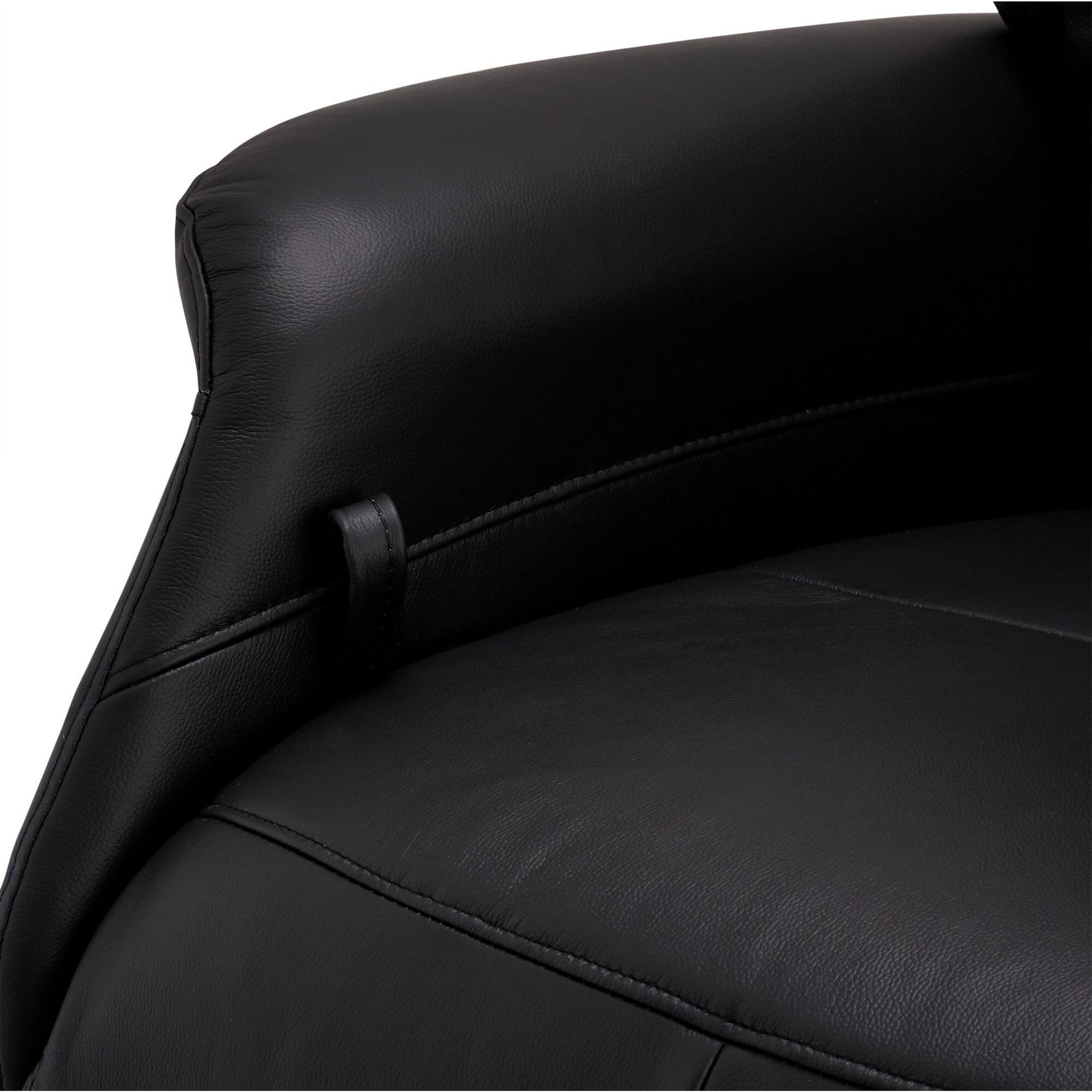 Manueller Relaxsessel - Echtleder/PVC Schwarz