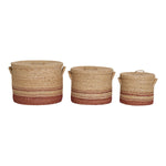 Budoni-Körbe – Natur/Braun, Seegras – 3er-Set