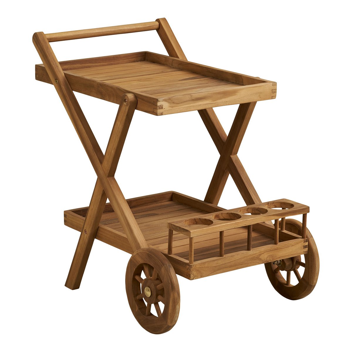 Pasaku Teewagen, Teak, natur, 86x50x81 cm