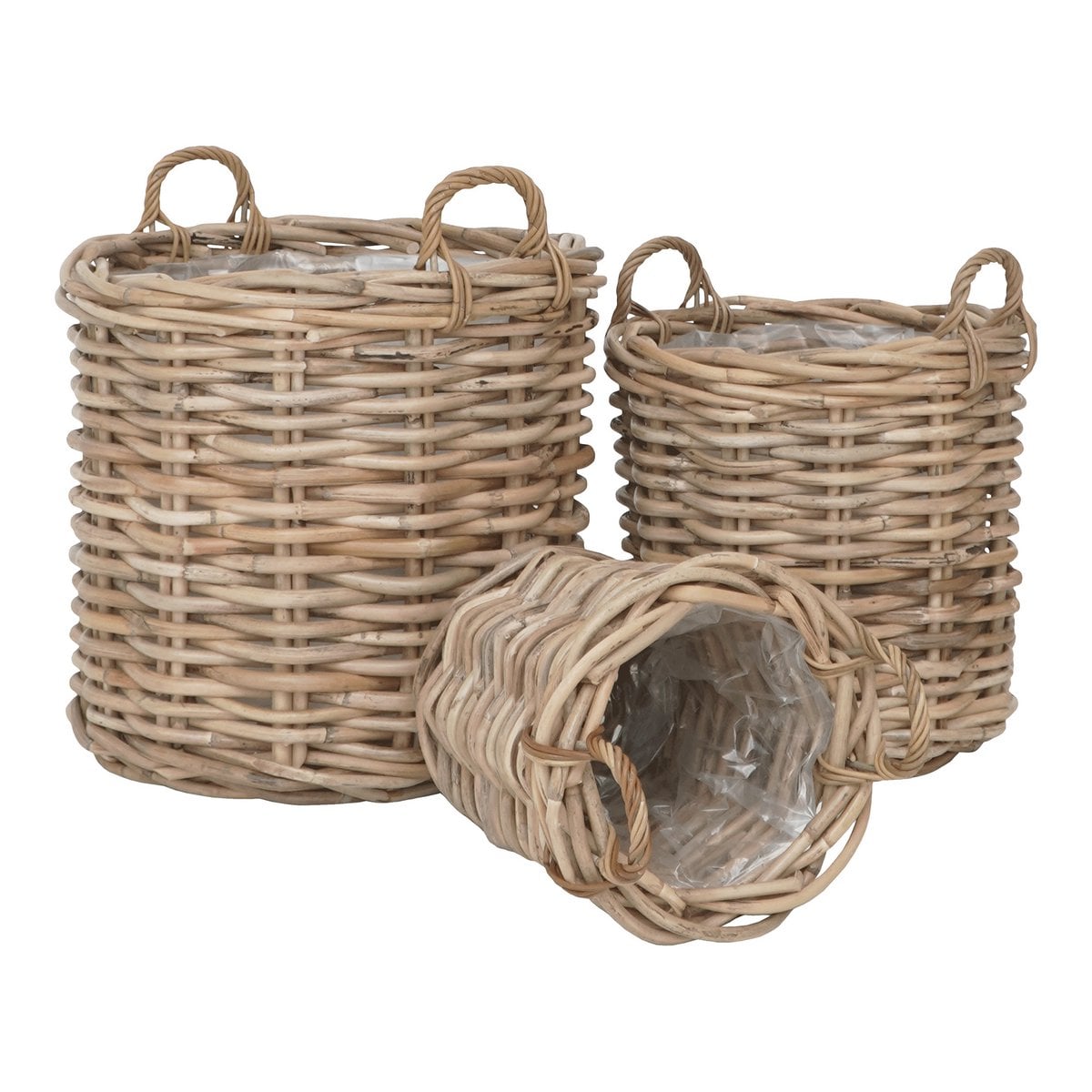 Burton Baskets, Kubu-Rattan, Natur, 3er-Set