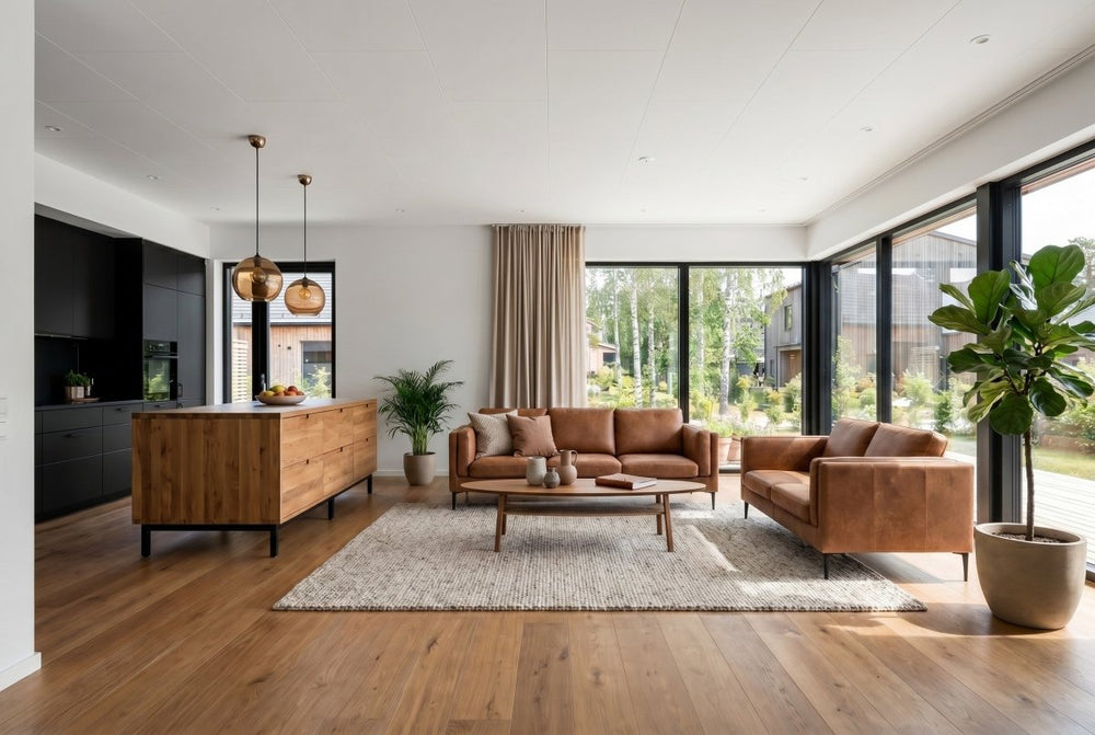 2-Sitzer Ledersofa - Echtleder Cognac Braun