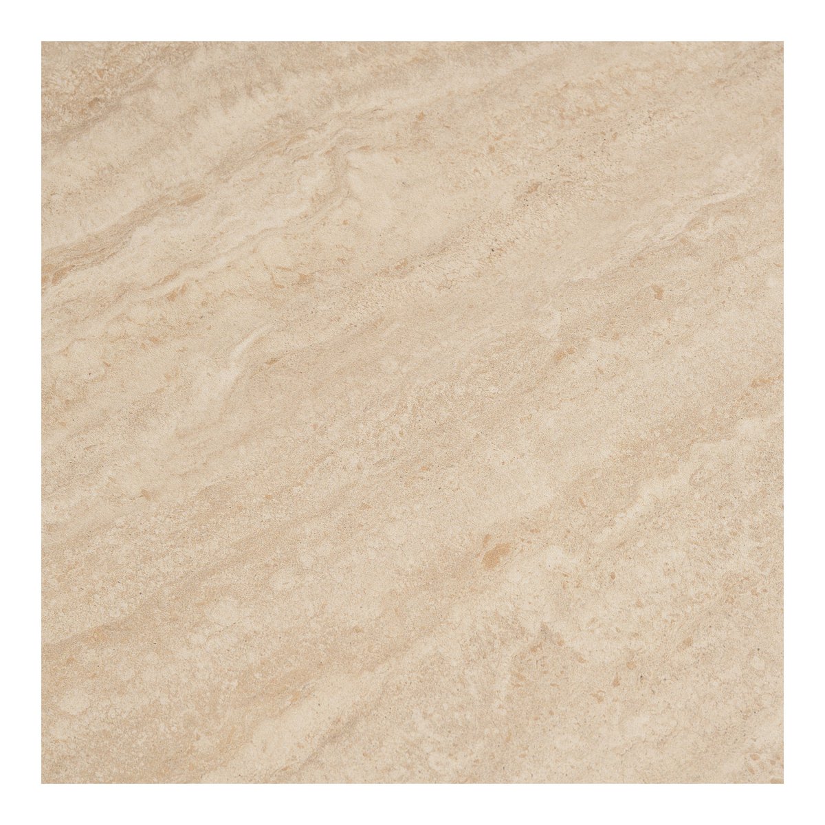 Annecy Couchtisch, Tischplatte aus Keramik/Stahl, Travertin/Sand, ø70x41 cm