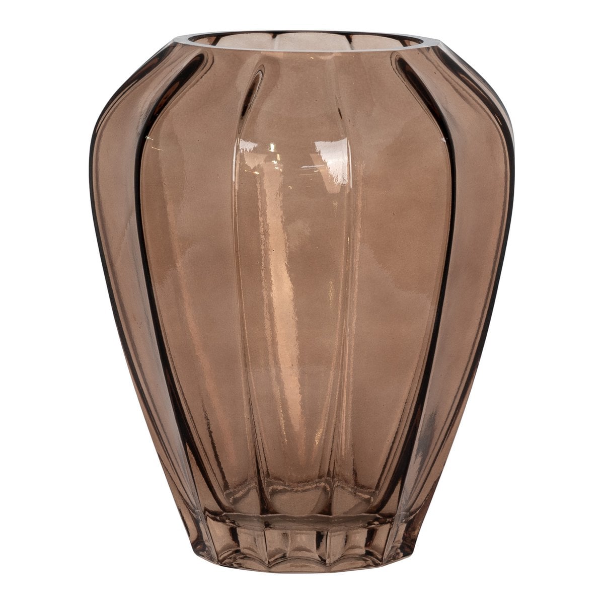 Vase - Braun, Glas, Ø22x29 cm