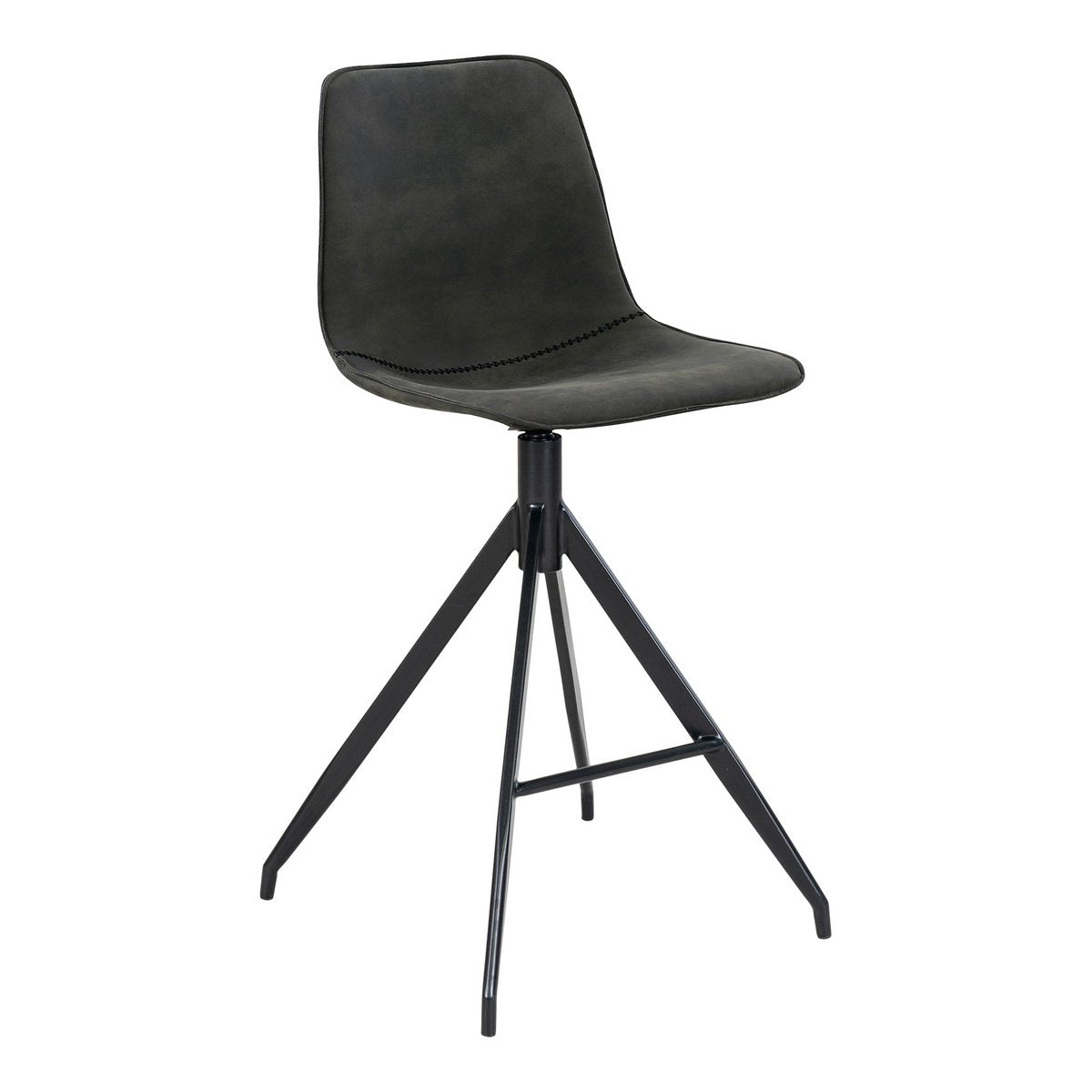 Monaco Thekenstuhl – Grau, Mikrofaser/Stahl, 51 x 44 x 96 cm – 2er-Set