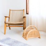 Rattan-Zeitungsständer – Zeitschriftenhalter – Boho-Zeitungskorb – handgefertigter Rattan-Zeitungshalter ALOR