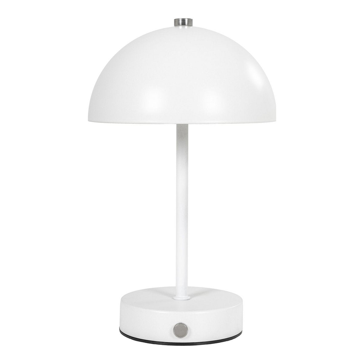 Holt LED-Tischlampe – Weiß, Metall, wiederaufladbar