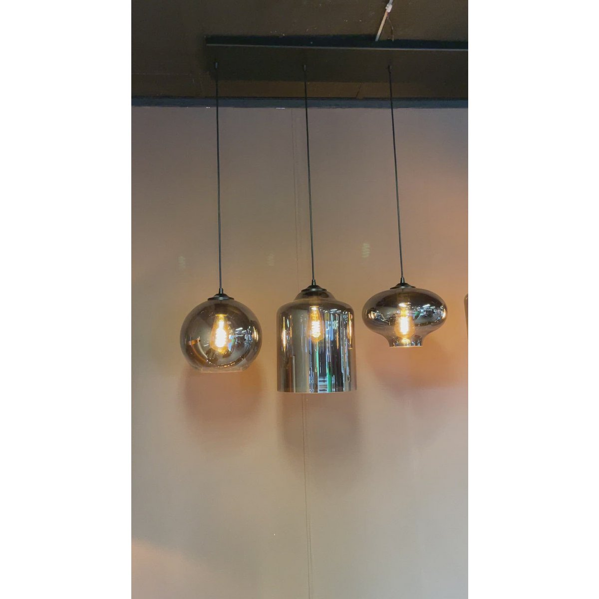 Ava Hängelampe Rauchglas 5-Licht Mix