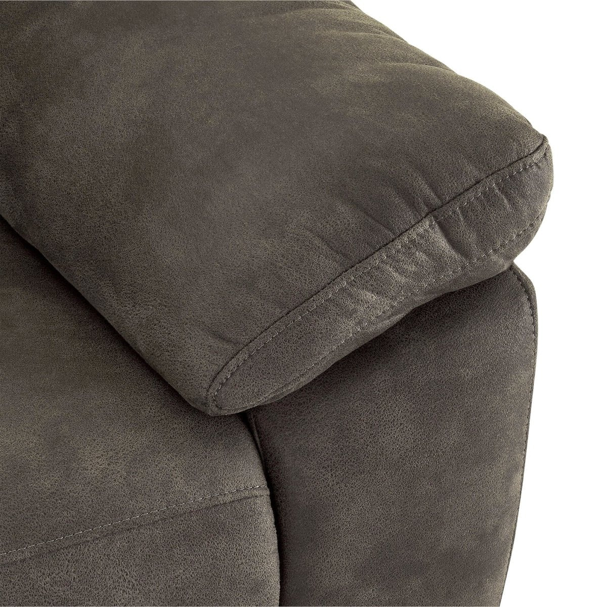 Elektrisches 3-Sitzer Relaxsofa Selesta - Stoff Taupe mit USB