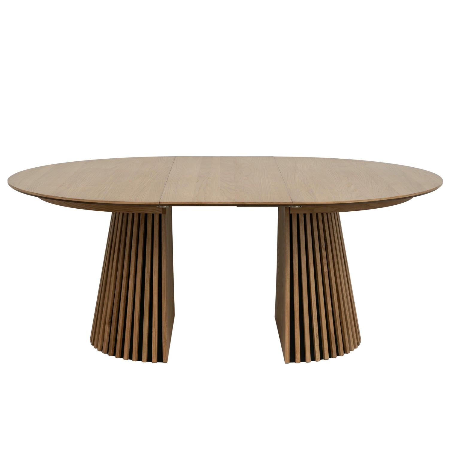 Essgruppe mit 4 Stühle und Esstisch - ø140 cm - Ausziehbar bis 240 cm Wildeiche