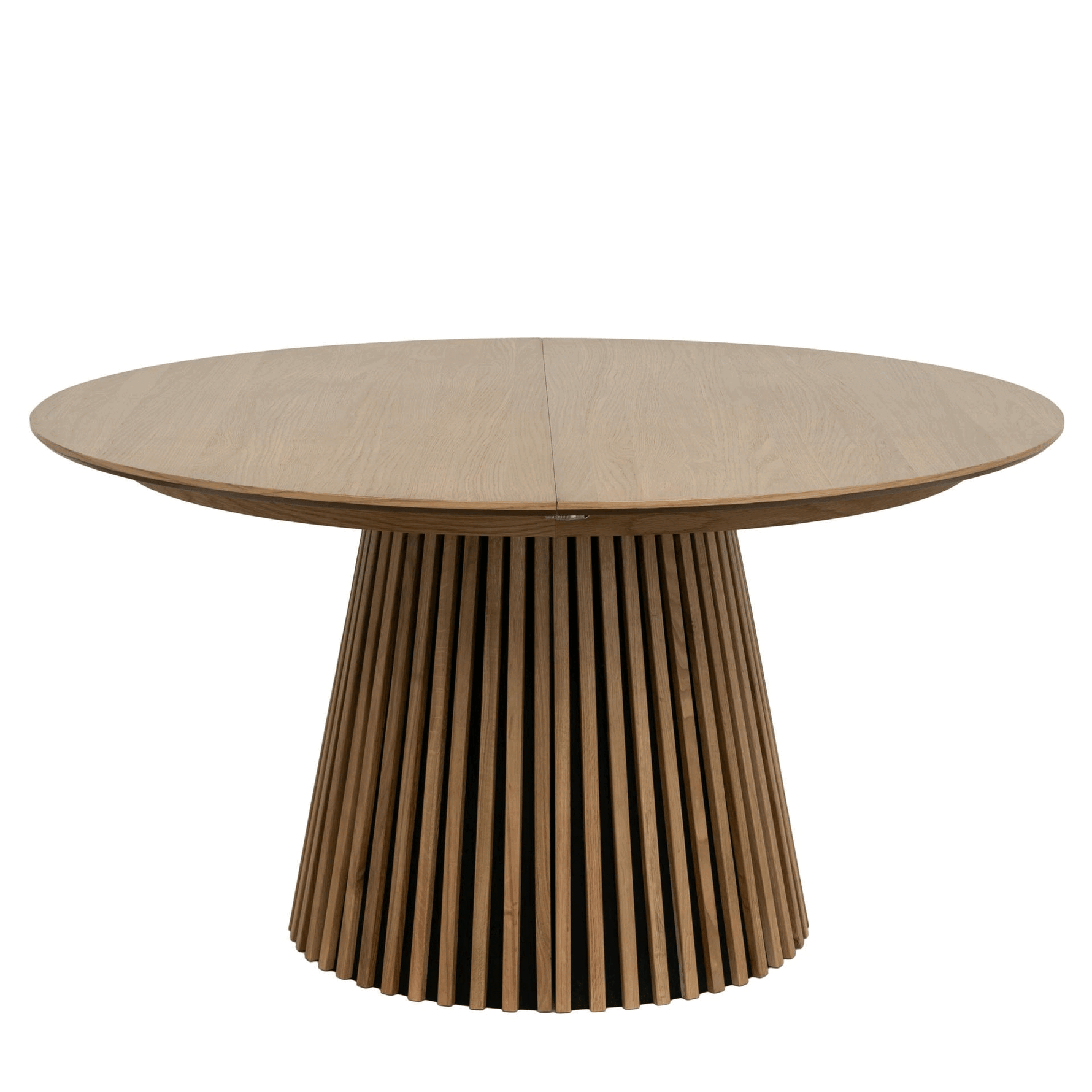 Essgruppe mit 6 Stühle und Esstisch - ø120 cm - Ausziehbar bis 220 cm Wildeiche