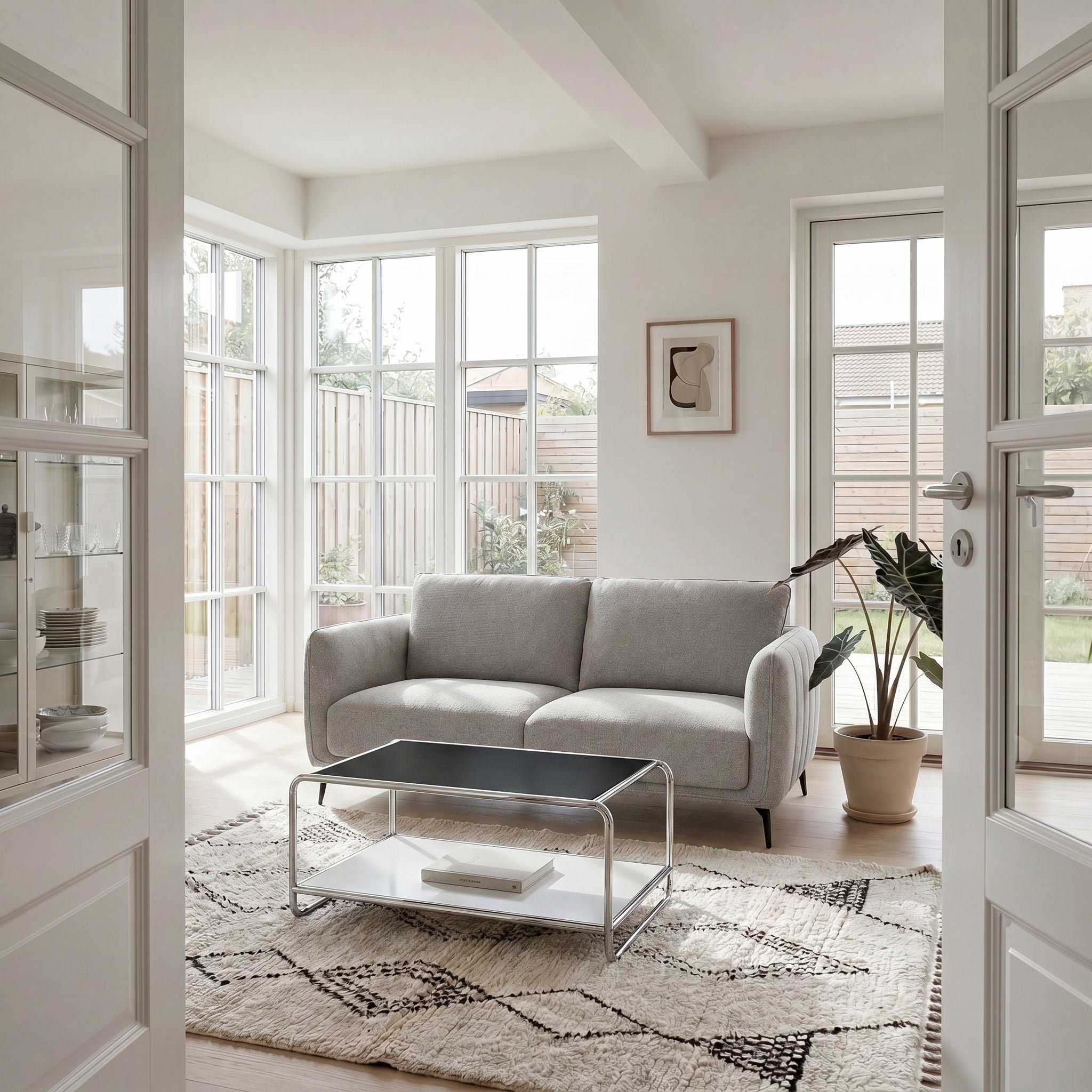 3-Sitzer Sofa - Stoffbezug Grau