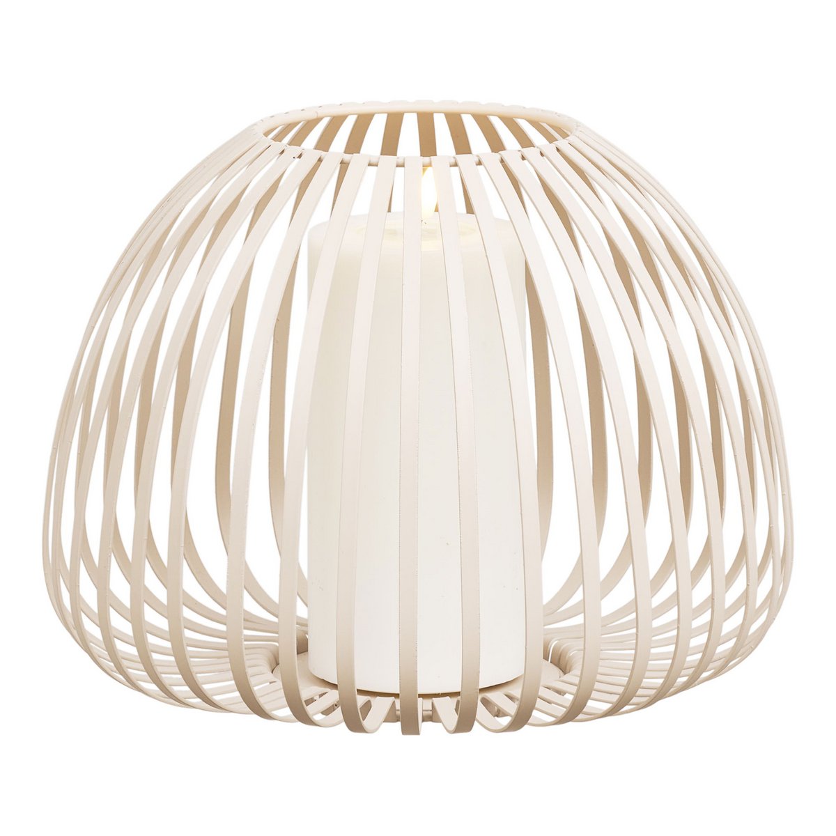 Stoense Laterne, Metall, beige, ø25x19 cm