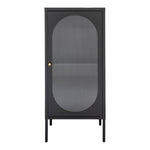 Adelaide Vitrine – Schwarz, Stahl/Glas, 50 x 35 x 110 cm