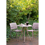 Barletta Bistrotisch, Polypropylen/Stahl, Taupe, ø70x73,5 cm