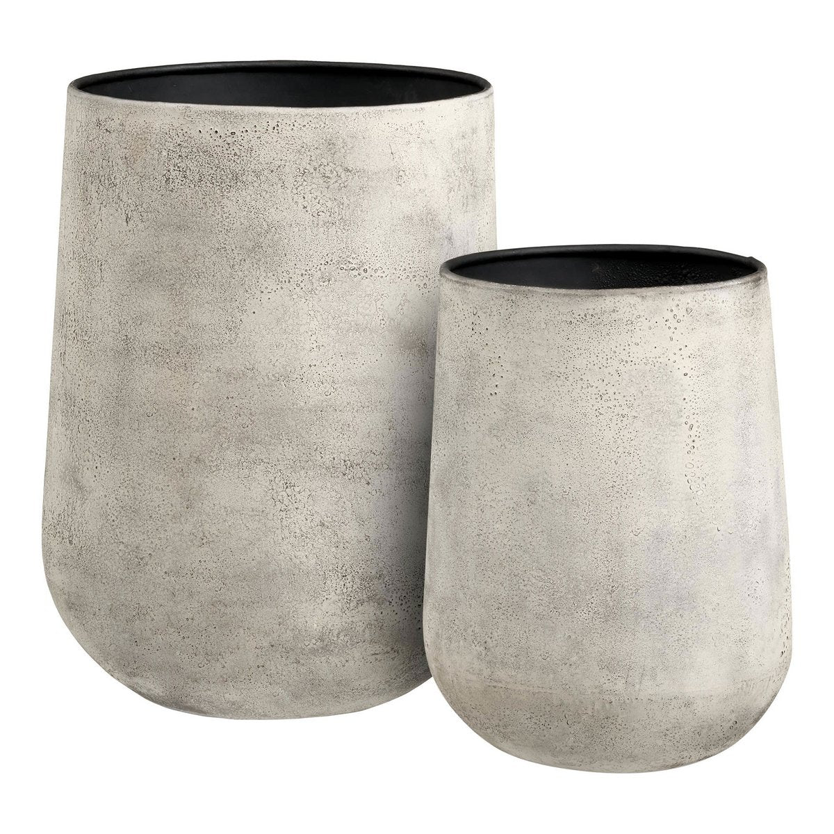 Hou Dekotopf, Metall, antikbeige, 2er-Set