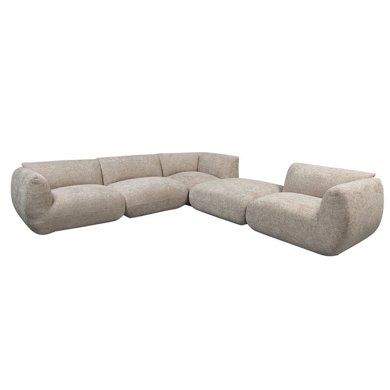 Sofa Amsterdam 5-teiliges Ecksofa Latte