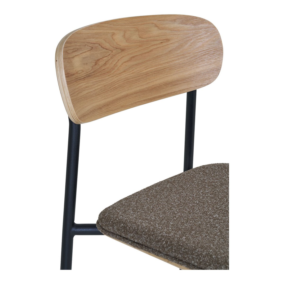 Estepona Counter Chair – Natur/Braun/Schwarz, Stahl, Polyester, Sperrholz, 49 x 42,5 x 95 cm – 2er-Set