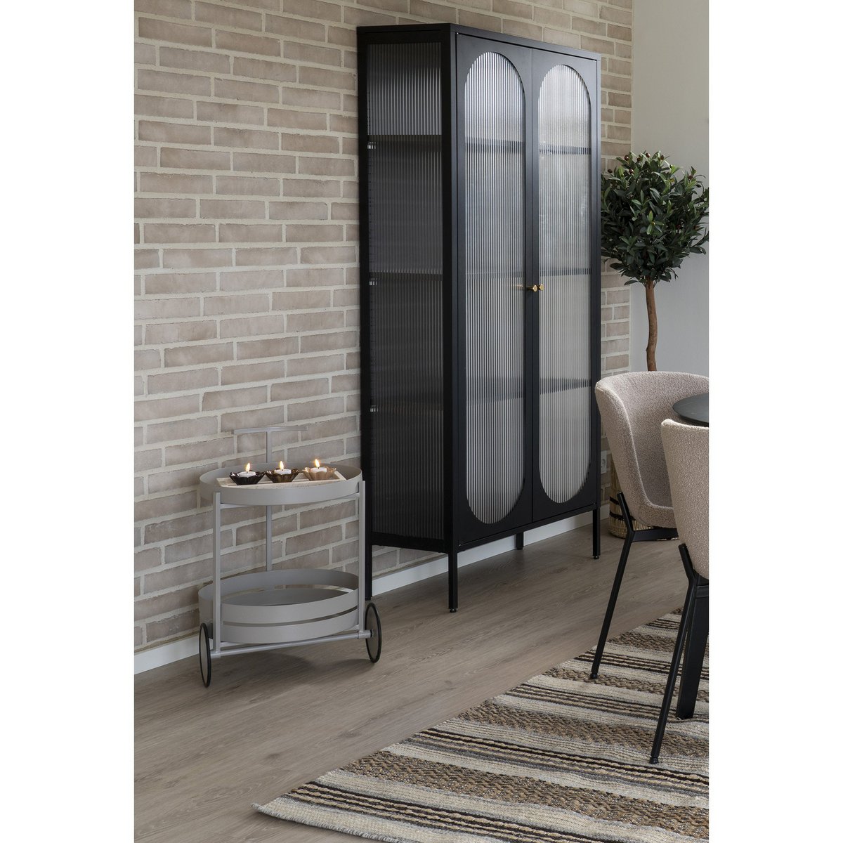 Beja Barwagen – Stahl, Cool Grey – 40 x 49,5 x 61 cm