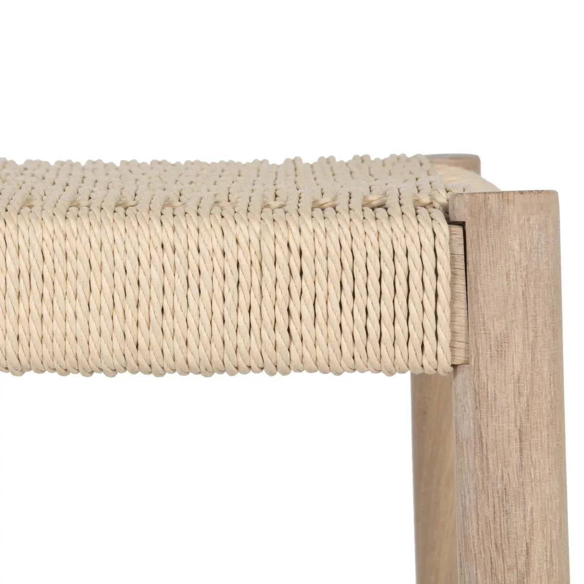 2er Set Barhocker Ida mit Geflechtsitz - Eiche bianco