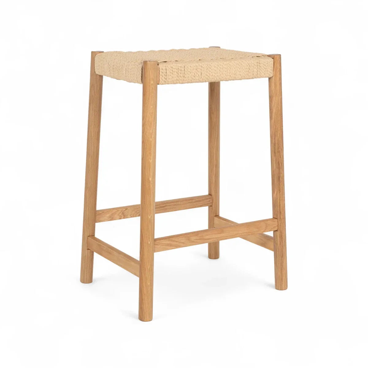 4er Set Barhocker Ida mit Geflechtsitz - Wildeiche