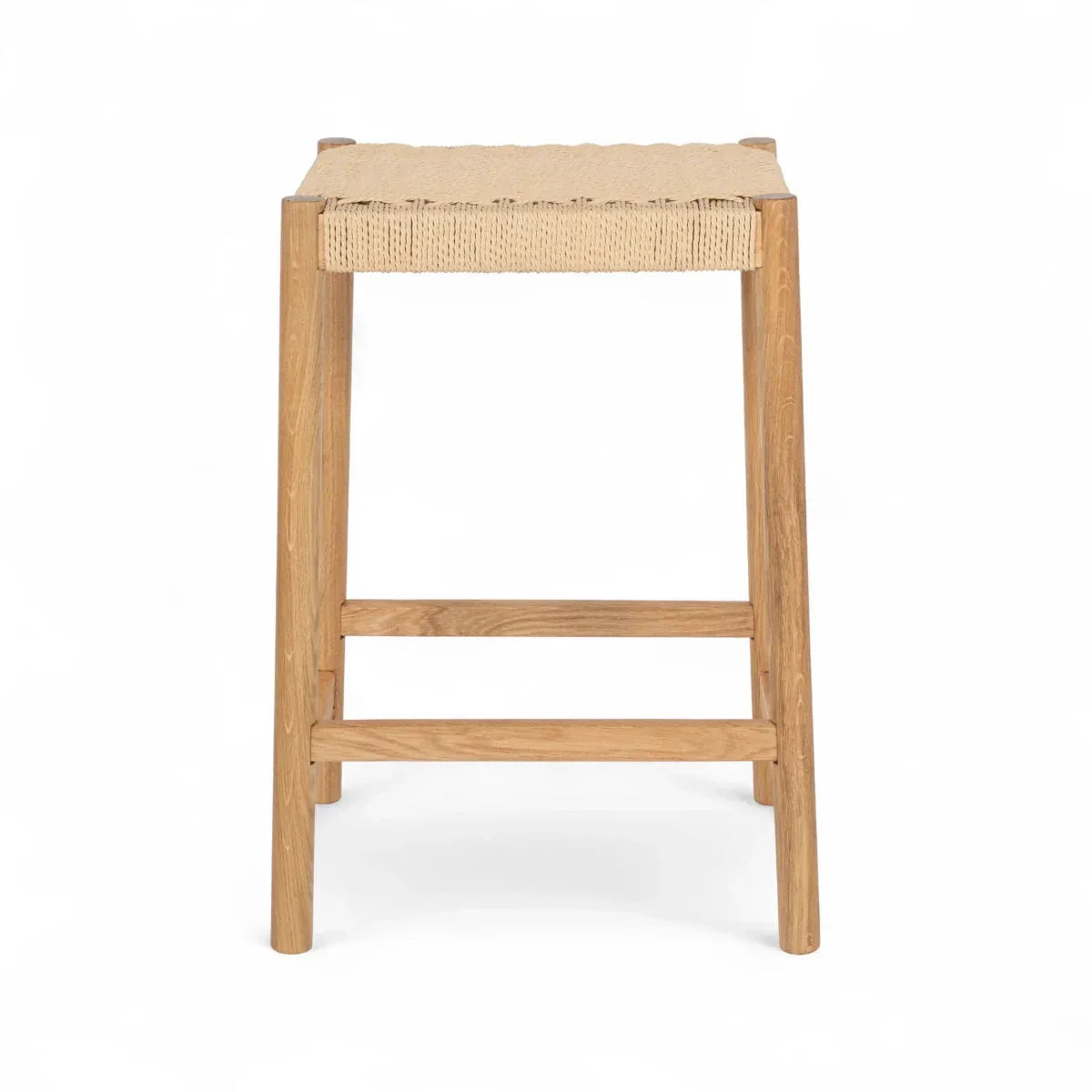 2er Set Barhocker Ida mit Geflechtsitz - Wildeiche