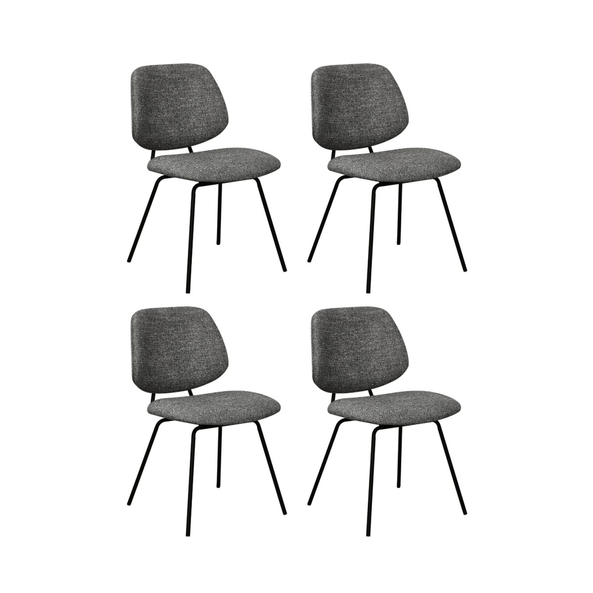4er Set Esszimmerstühle - Grau