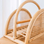 Rattan-Zeitungsständer – Zeitschriftenhalter – Boho-Zeitungskorb – handgefertigter Rattan-Zeitungshalter ALOR