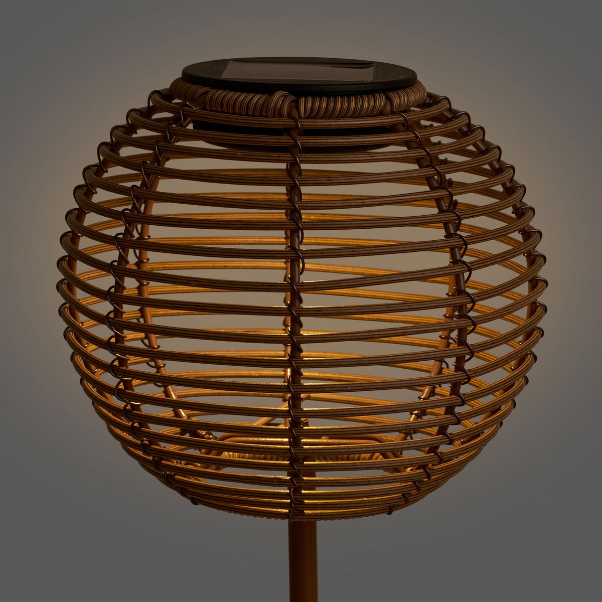 Carlisle Lampe, wiederaufladbar mit integriertem Solarpanel, Natur