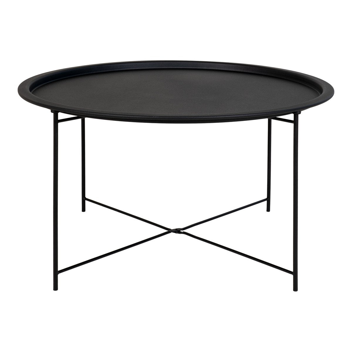 Bastia Couchtisch - Schwarz, Stahl, Ø75x43 cm