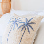 Kissenbezug aus Baumwolle mit Palmenmuster – Boho-gesticktes Kissen – dekoratives Kissen – bestickter Kissenbezug 40 x 40 oder 50 x 50 cm ANARKA