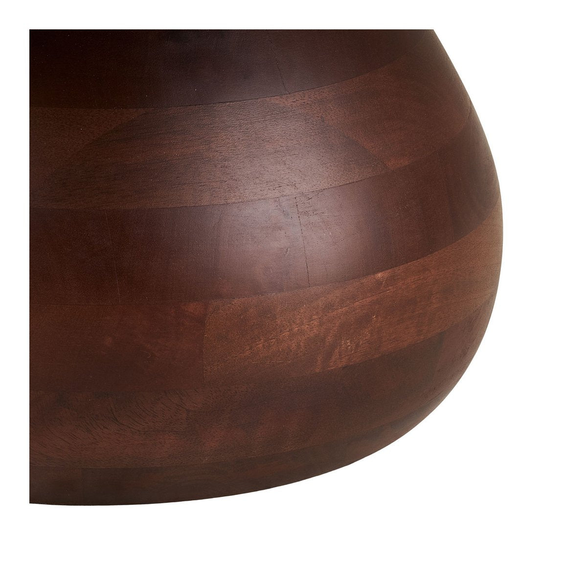 Heide Couchtisch, Mangoholz/Marmor, dunkelbraun/weiß, ø70x35 cm
