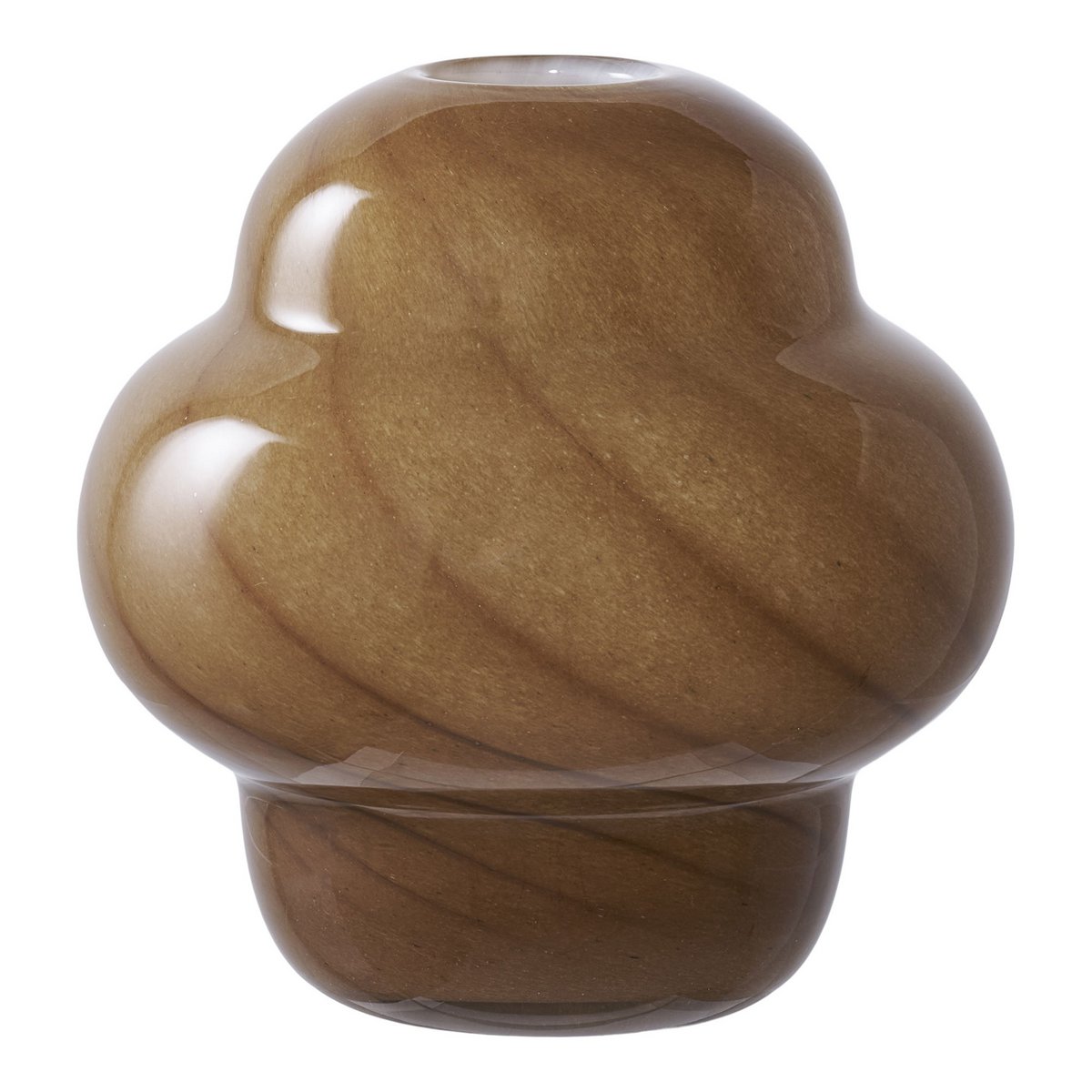 Vase - Braun, Glas, Ø16,5x17 cm