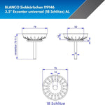 Blanco Siebkörbchen 18 Schlitze 3,5" Excenter 119146