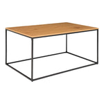Vita Couchtisch - Eichenoptik, schwarz, 60x90x45cm