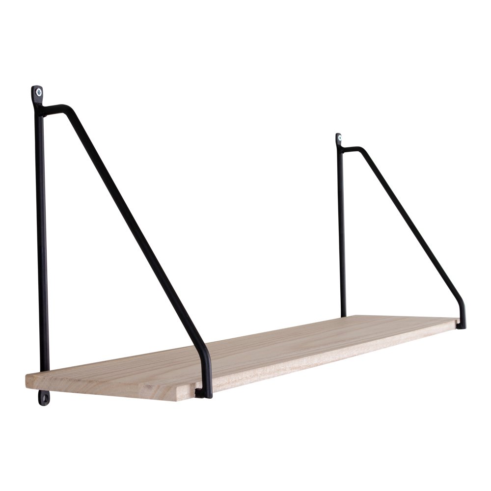 Arnhem Regal – Stahl, Holz, Schwarz/Natur – 65 x 17 x 27 cm