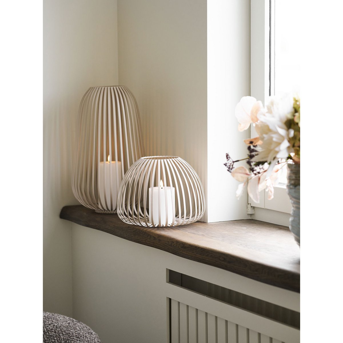 Stoense Laterne, Metall, beige, ø24,5x40 cm