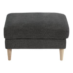 Bologna Pouf – Dunkelgrau, Schaumstoff/Polyester/Buche, 52 x 68 x 42 cm