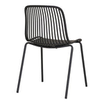 Branson Garden Stuhl - Schwarz, stapelbar, 55x46,5x82 cm - 4 -Set von 4