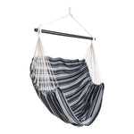 Lamia Hängemattenstuhl – Grau/Schwarz, 85 % Baumwolle, 15 % Polyester, Lärche