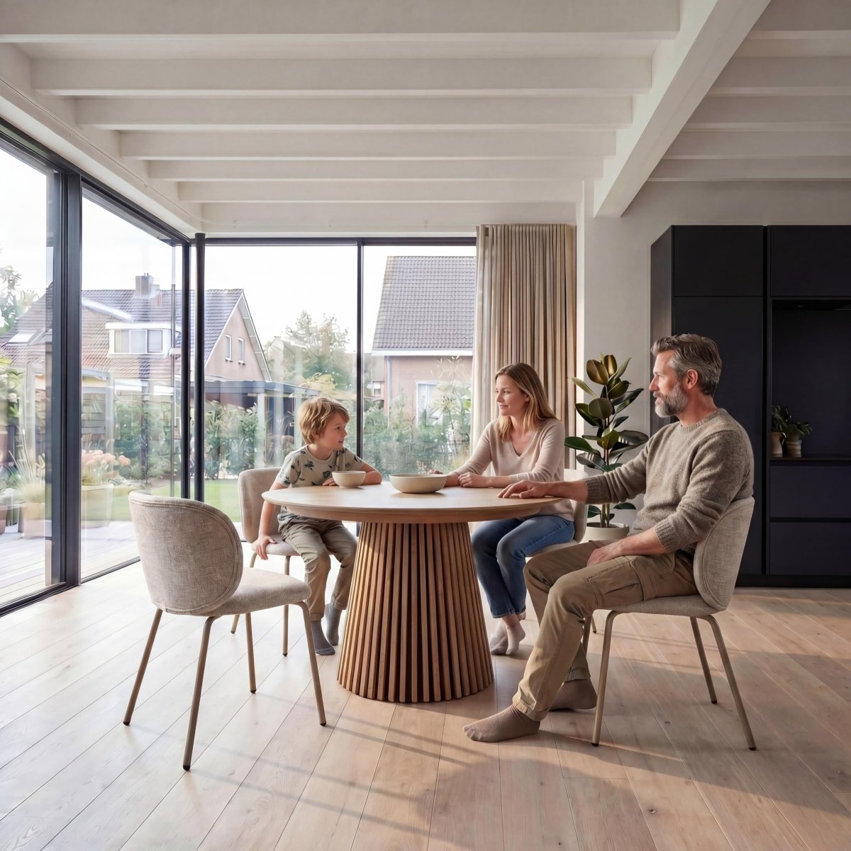 6er Set Esszimmerstühle Nanna - Beige