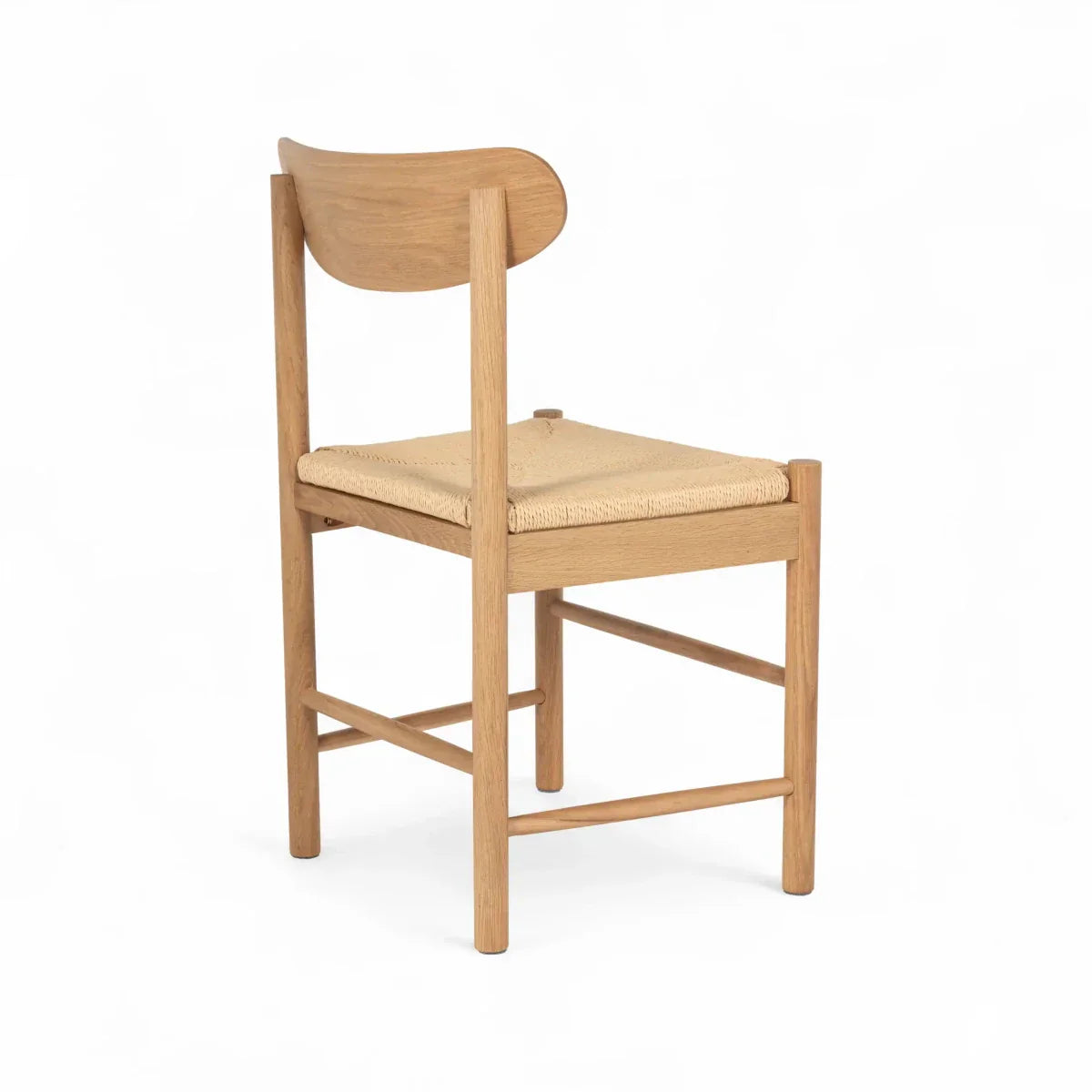 2er Set Esszimmerstühle Malou mit Geflechtsitz - Wildeiche