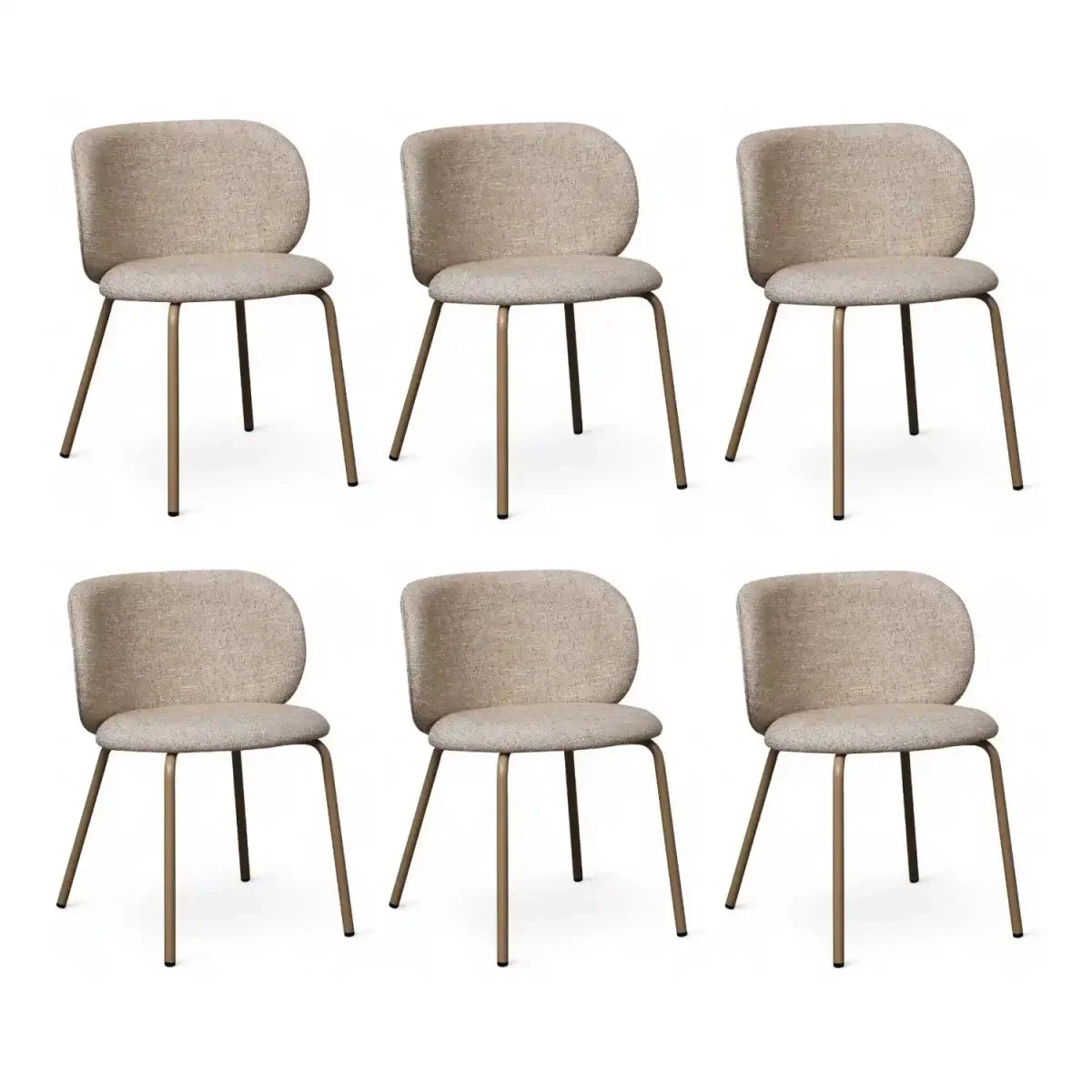 6er Set Esszimmerstühle Nanna - Beige
