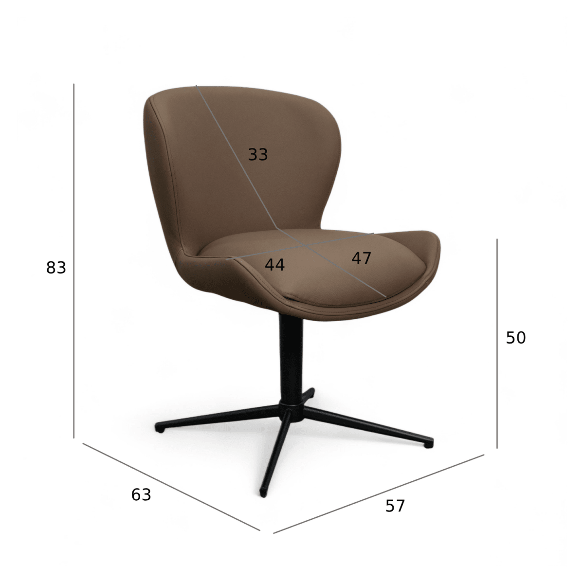 4er Set Esszimmerstühle - Drehbar - Taupe