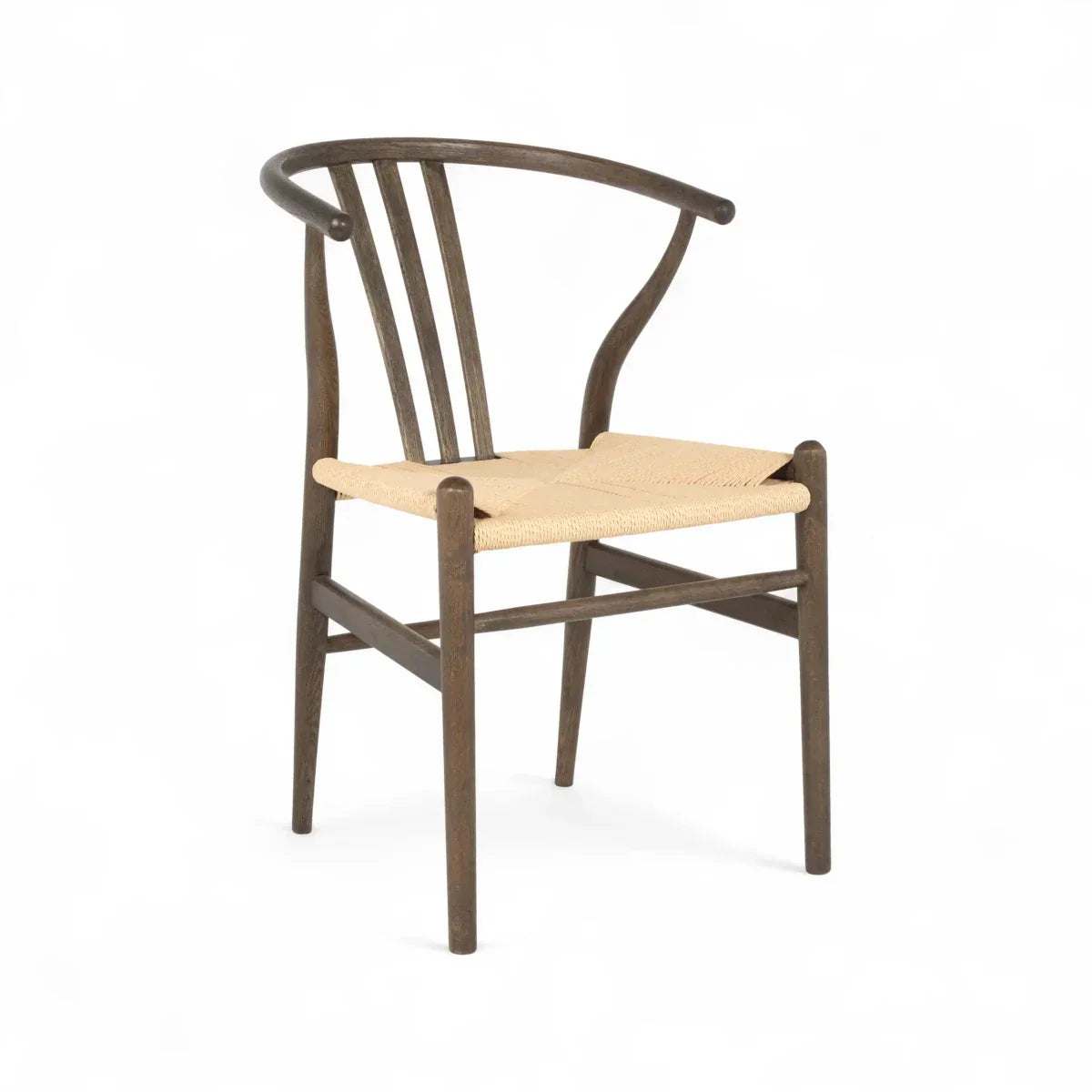 2er Set Esszimmerstühle Nikoline mit Geflechtsitz - Räuchereiche