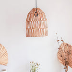 Rattanlampe | Natürlicher Lampenschirm | Pendelleuchte MALUKA aus Naturfasern (2 Größen)