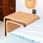 Rattan-Beistelltisch mit stabilem Metallgestell – handgefertigter Couchtisch BAYU
